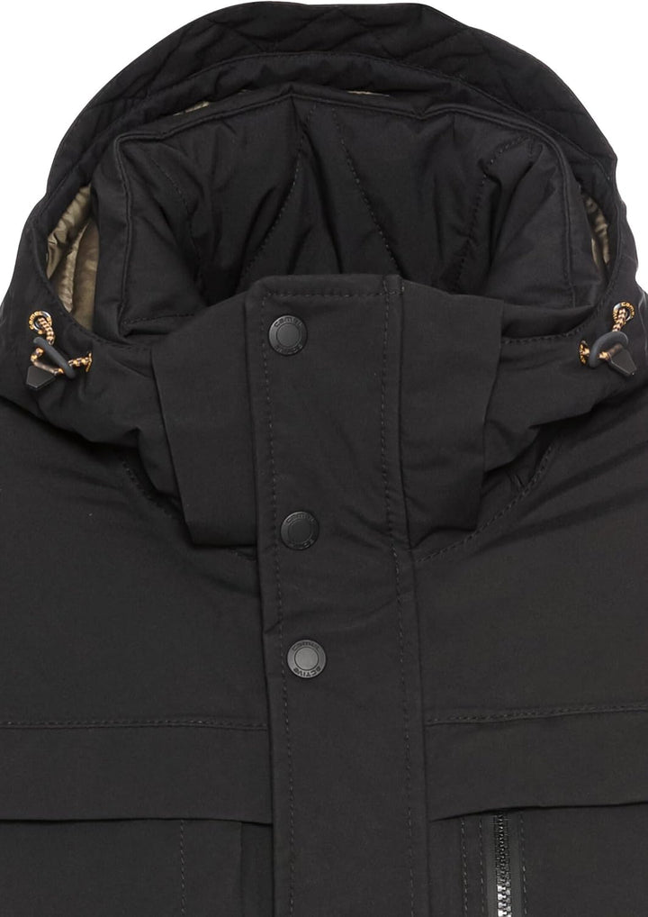 camel active Herren teXXXactive® Funktionsjacke mit Abnehmbarer Kapuze 25 Schwarz, 25 Schwarz