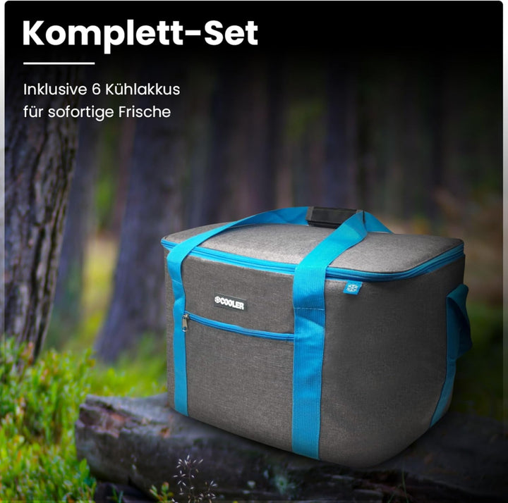 ToCi Kühltasche 36 Liter Isoliertasche Thermotasche Picknicktasche für Picknick Camping Urlaub Wande