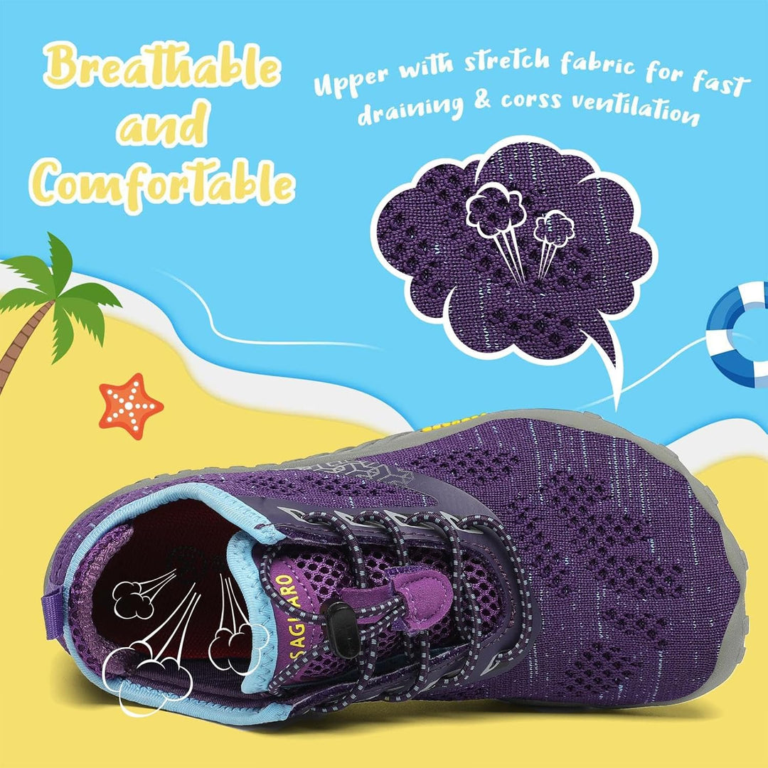 Saguaro Trailschuhe für Kinder, Mädchen, Sportschuhe, atmungsaktiv, rutschfest 26 EU Violett, 26 EU