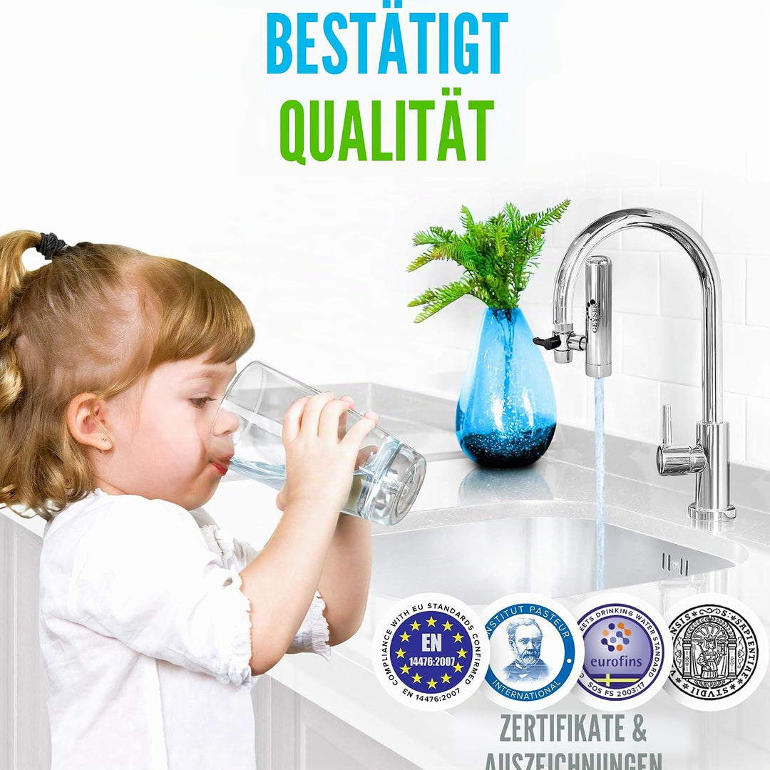 Aragon Filterkartusche für Geyser Euro Wasserhahnfilter Ersatzfilter Geyser Euro