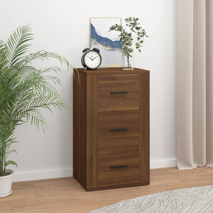 FIRBNUS Bücherschranks 40x33x70 cm Seitenschrank mit 3 Schubladen Beistellschrank Schubladenschrank