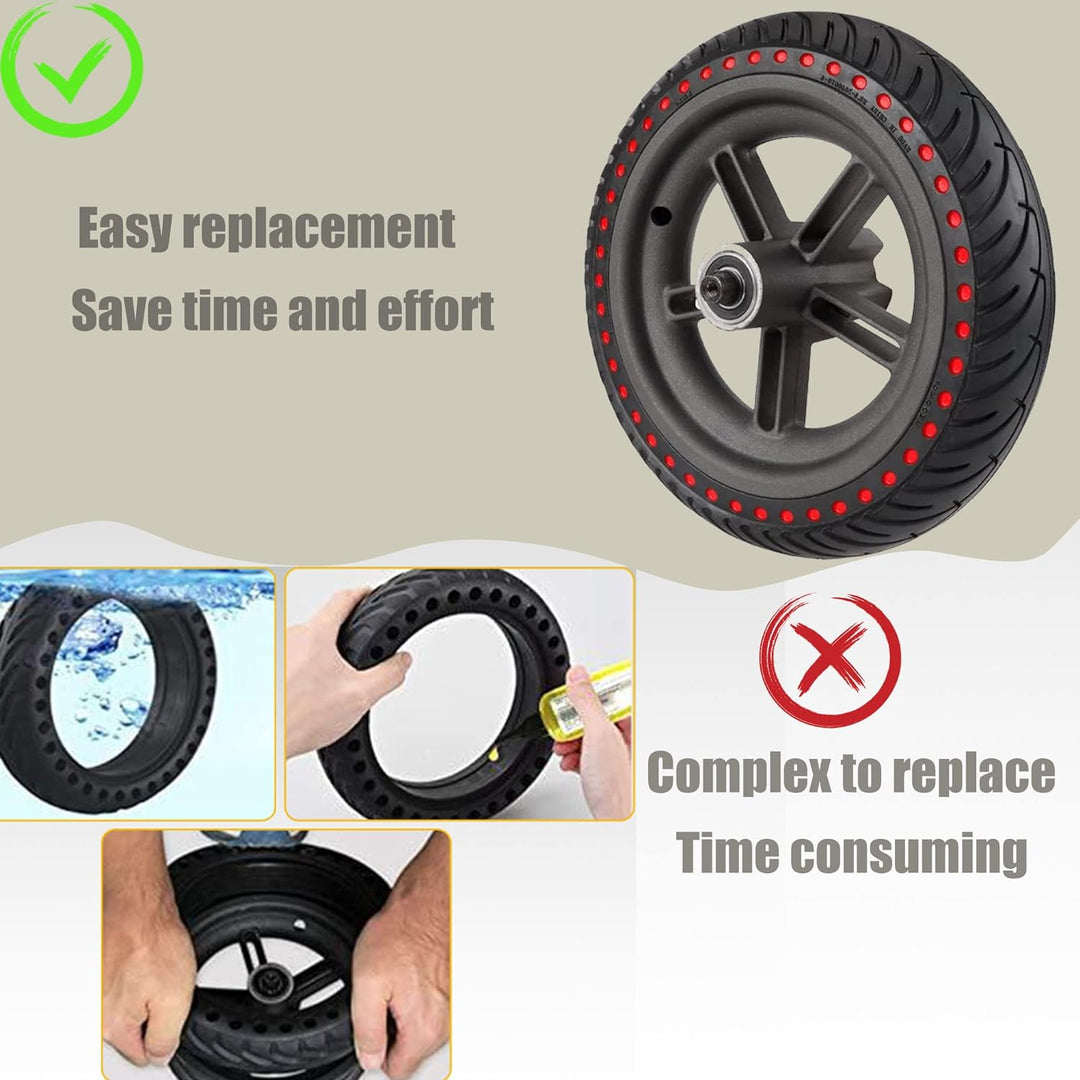 Scooter Elektroreifen Vollreifen für Xiaomi Pro/Pro 2, 8,5 Zoll Vollreifen Hinterrad, Vollrad für Xi