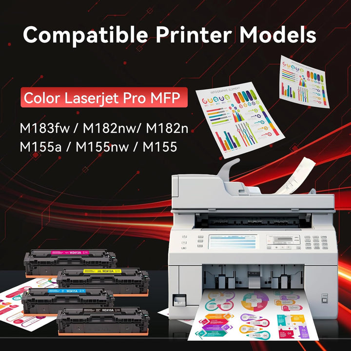 PINALL 216A (MIT CHIP) Kompatibel für HP 216A Toner Color Laserjet Pro MFP M183fw M182nw M182n M155a