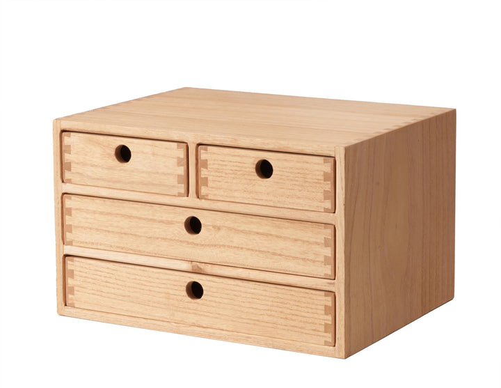 KIRIGEN Holz Schreibtisch-Organizer mit Schubladen Heimarbeitsplatz Bürobedarf Holz Aufbewahrungsbox