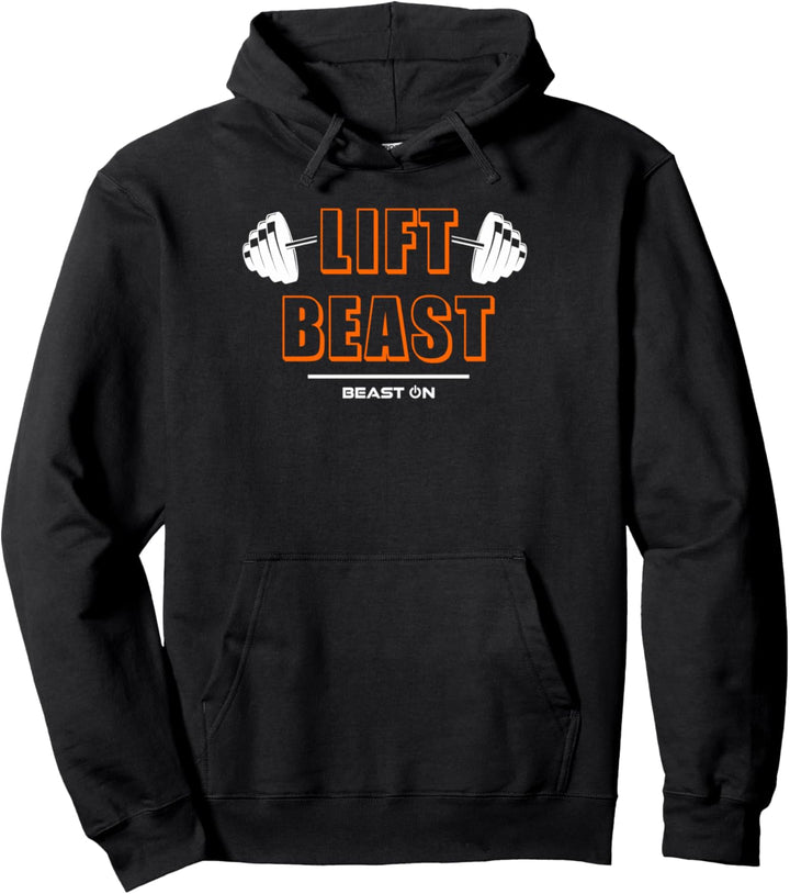 Lift Beast Orange Fitnesstraining Bodybuilding Fitnesstraining Pullover Hoodie