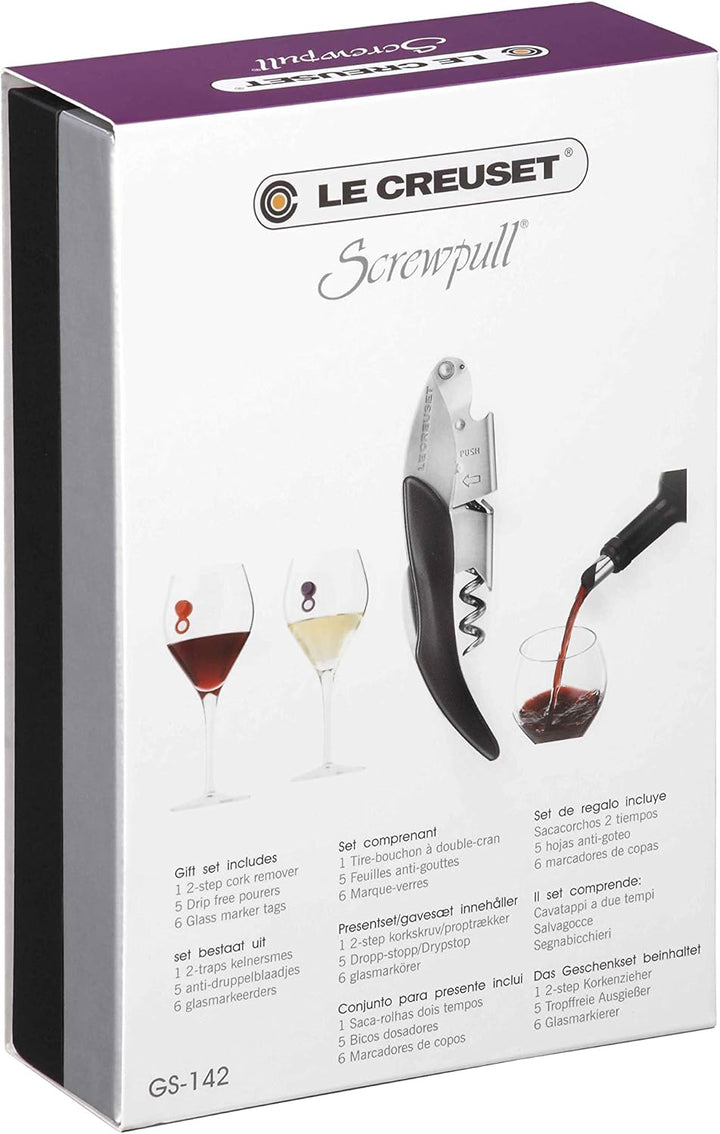 LE CREUSET Geschenkset, Inkl. 1 Kellnermesser WT110, 5 Weinausgiesser WA125, 6 Glasmarkierer WA151,