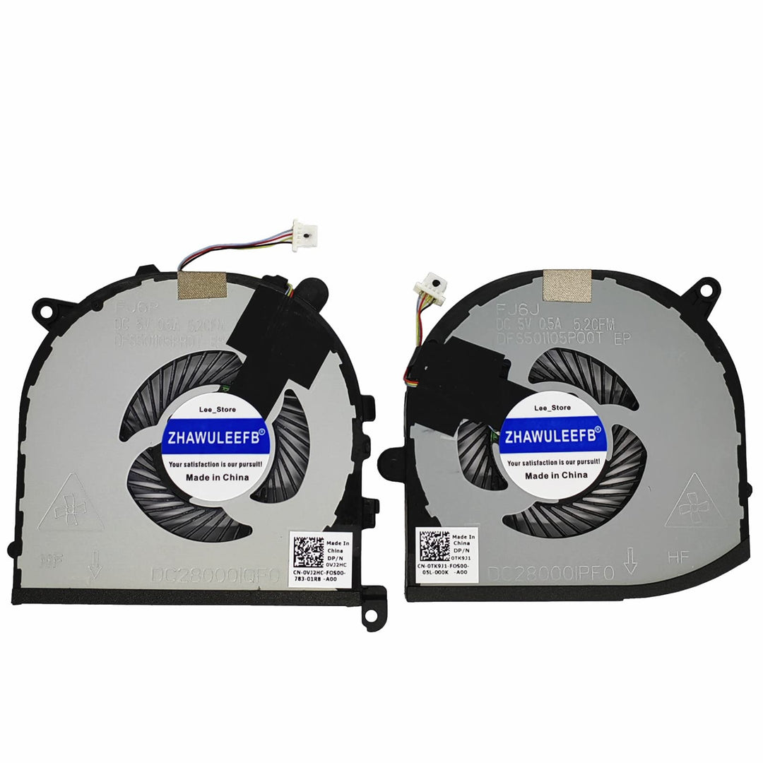 Lee_Store Ersatz-Lüfter für Dell XPS 15 9560 CPU + GPU Lüfter 2 Lüfter Links + rechts DP/N 0VJ2HC 0T