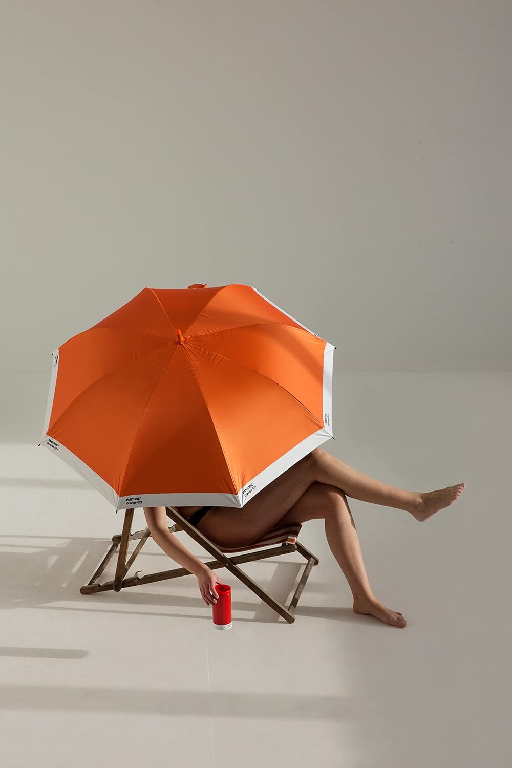 Pantone, Taschenschirm inkl. modischem Reise-Etui, Orange 021, Orange 021