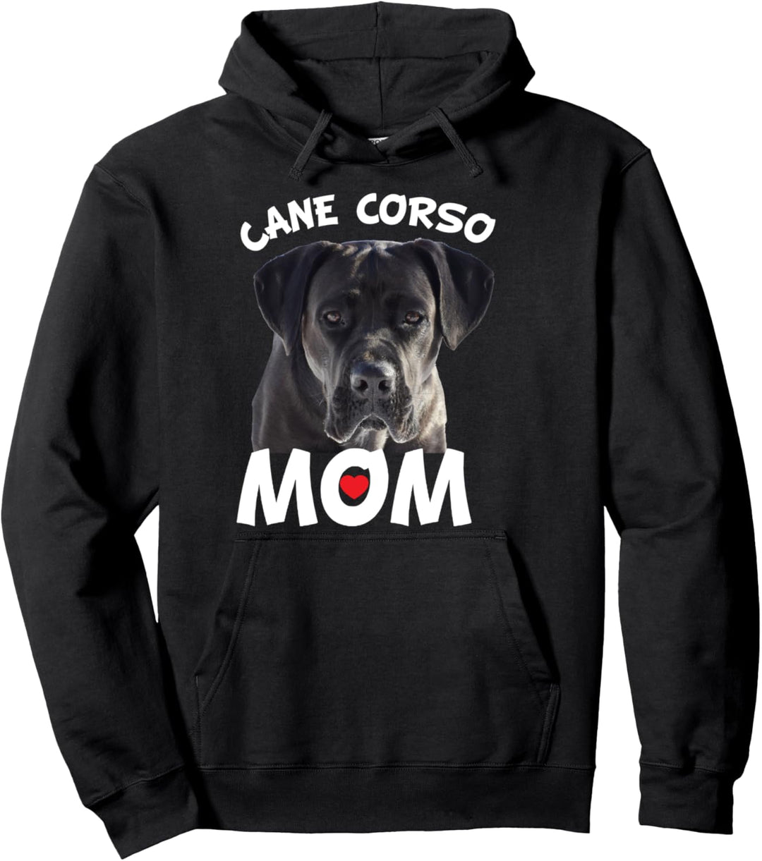 Cane Corso Mom Schwarzes italienisches Mastiff-Hundegeschenk Pullover Hoodie