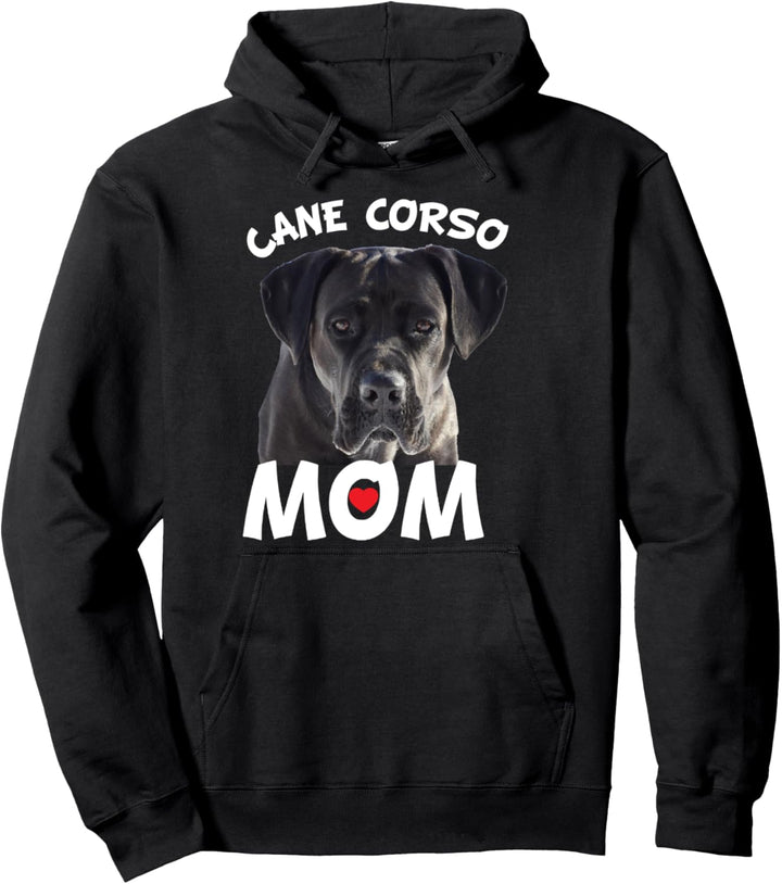 Cane Corso Mom Schwarzes italienisches Mastiff-Hundegeschenk Pullover Hoodie