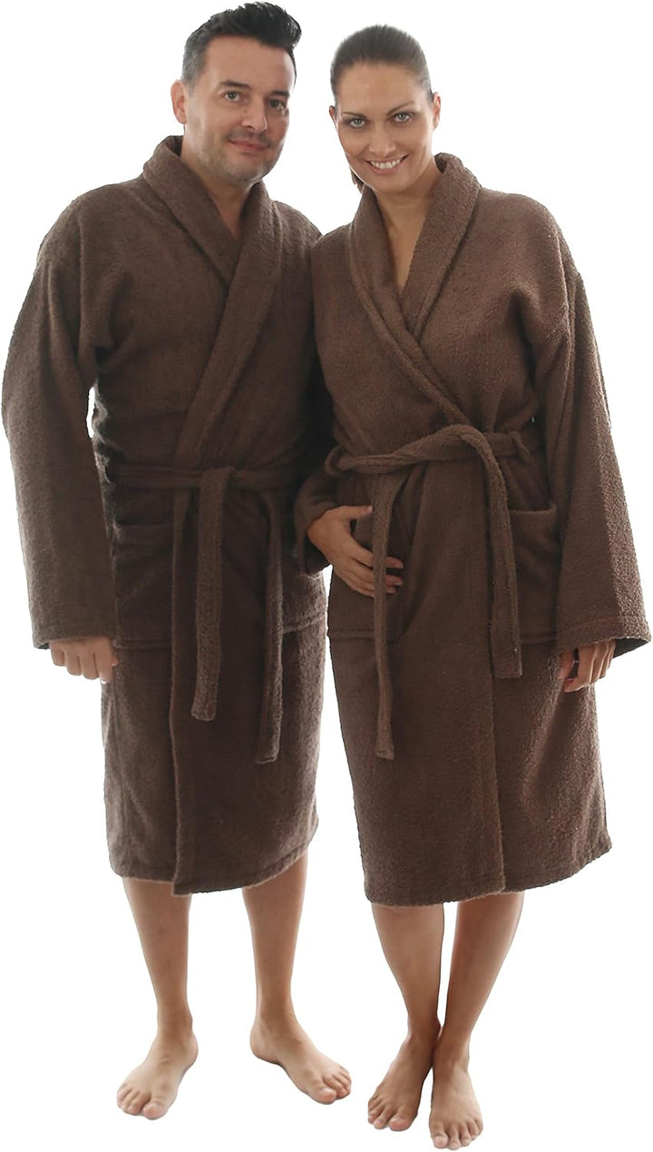 Bademantel für Damen, Herren, Unisex, Frottee 100% Baumwolle 400 gr, Flauschig, Kuschelig, Bunt, Lei