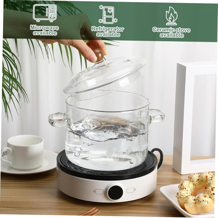 Garneck Hochwertiger Transparenter Glastopf Mit Deckel Und Doppelgriff Hitzebeständig Für Babynahrun