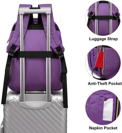 YAMTION Laptop Rucksack Damen,17.3 Zoll Schulrucksack Frauen Schultasche Mädchen Teenager Tagesrucks