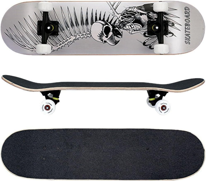 FunTomia Skateboard mit Mach1 Kugellager Rollenhärte 100A und 100% 7-lagigem Ahornholz Skate Board m