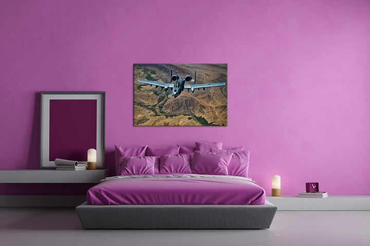 deyoli Atemberaubendes Militär Flugzeug Format:90x60 cm als Leinwandbild, Motiv fertig gerahmt auf E