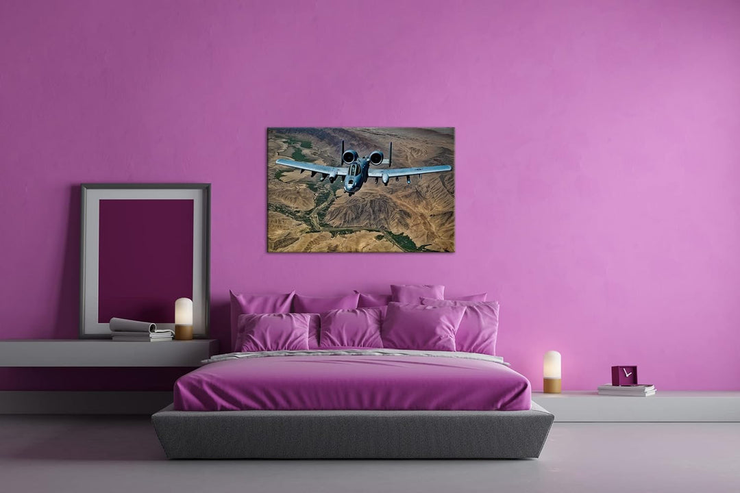 deyoli Atemberaubendes Militär Flugzeug Format:75x50 cm als Leinwandbild, Motiv fertig gerahmt auf E