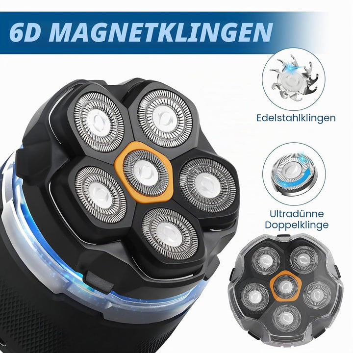 1pcs Magnetische 6 Blade Head Shaver Ersatzköpfe für DOAO JoyKoi Solimpia Singphere AEXIRI Head Shav