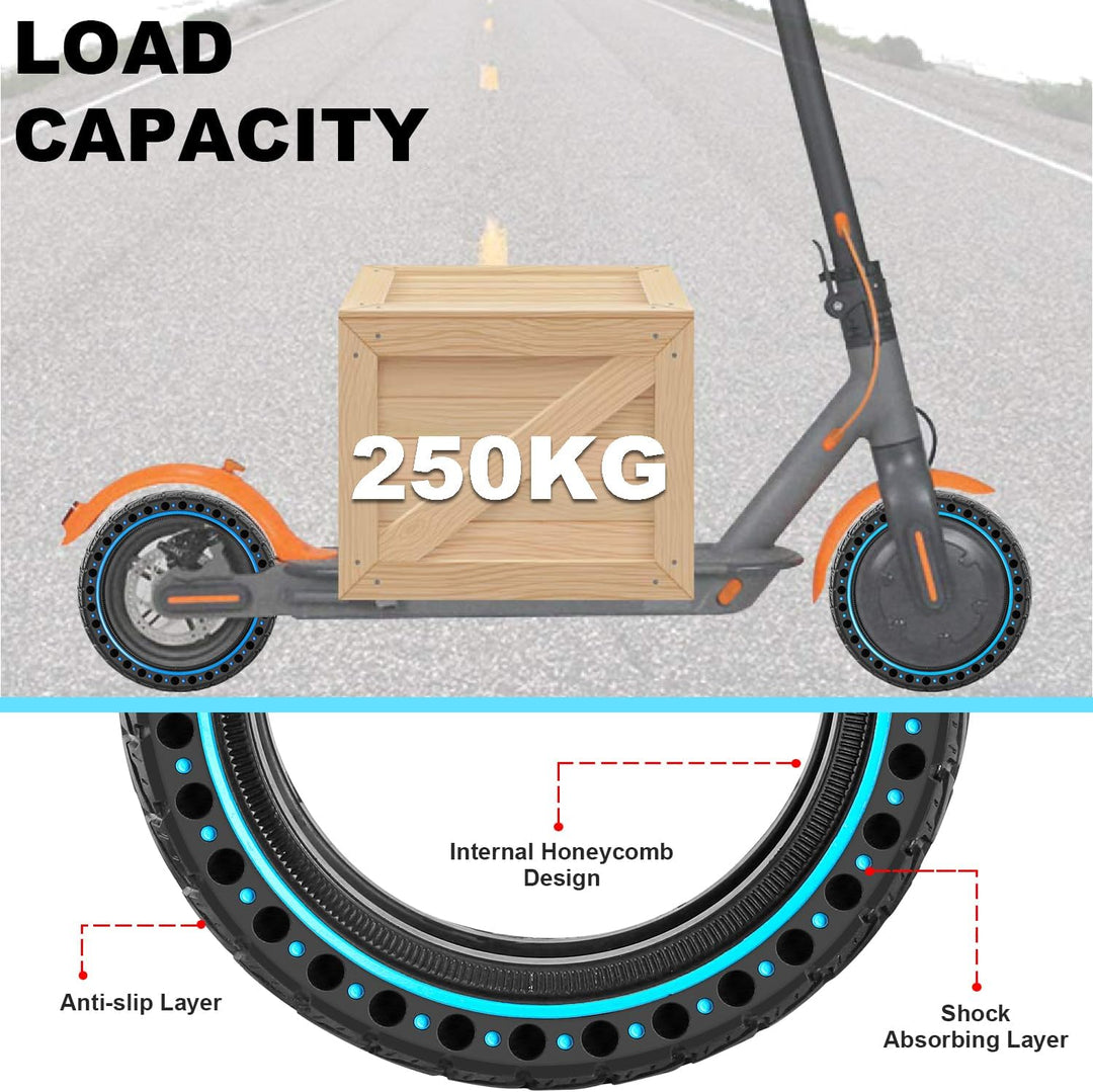 Monuary 2PCS E Scooter Reifen 8 1 2 x2 Vollgummi, 50/75-6.1 Vollgummireifen, Reifen Vollgummi 8,5 Zo