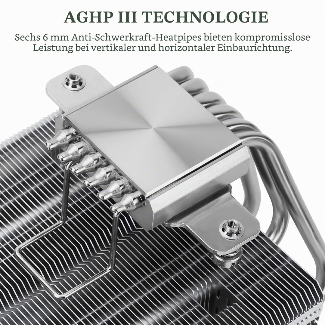 Thermalright SI-100 CPU Luftkühler, 6×6mm Heatpipes, TL-E12 PWM Quiet Fan CPU Kühler mit S-FDB V2.0