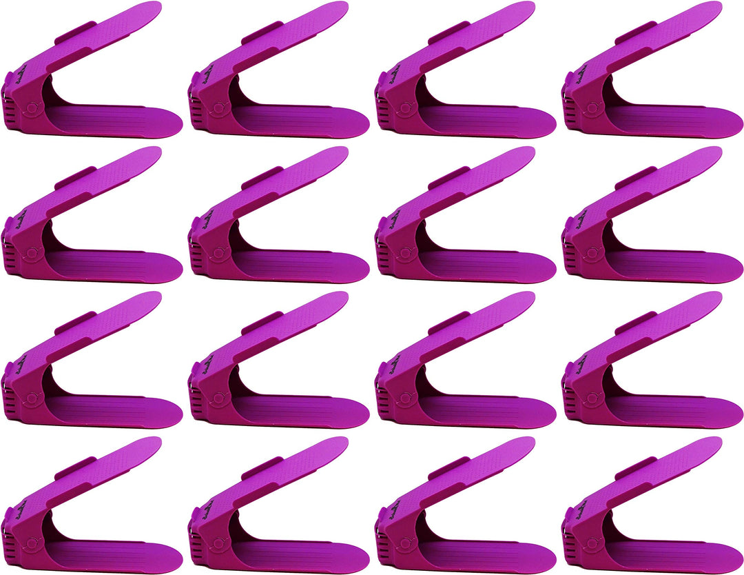 16 x Verstellbarer Profi Schuhstapler Schuhorganizer Schuhhalter – Magic Shoe Rack Organizer - Spars