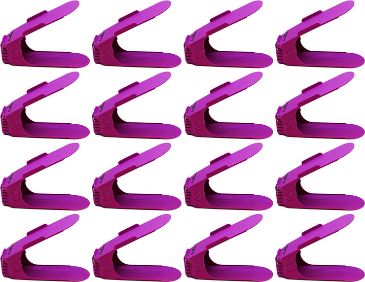 16 x Verstellbarer Profi Schuhstapler Schuhorganizer Schuhhalter – Magic Shoe Rack Organizer - Spars