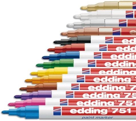 edding 780 glanzlack-marker dünn (0,8 mm) 8 Farben wählbar 751 Sortiert Mit Metallic, 751 Sortiert m