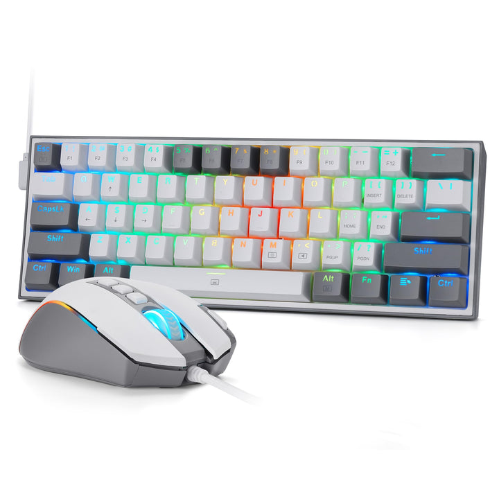 Redragon CB201 Gaming-Tastaturen &amp; -Mäuse Combos Kabel K617 M612 Weiss | kabelgebundenes Gaming Set