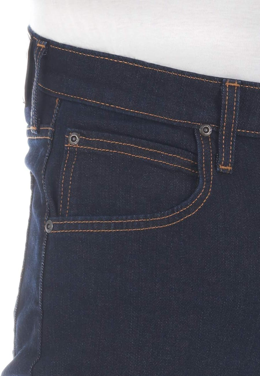 Lee Herren Jeans Regular Fit Daren Zip Fly Hose Straight Jeanshose Baumwolle Denim Stretch Blue Schw