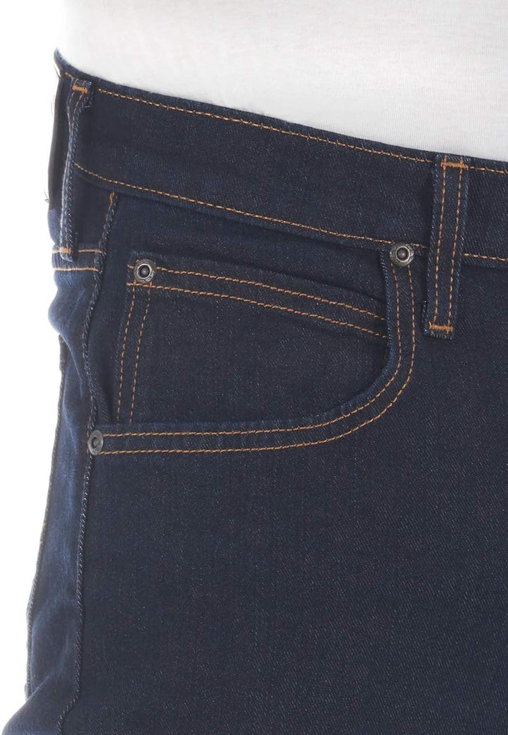Lee Herren Jeans Regular Fit Daren Zip Fly Hose Straight Jeanshose Baumwolle Denim Stretch Blue Schw