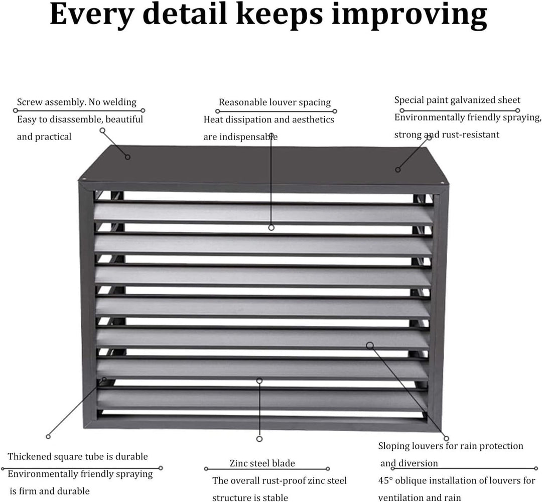 Abdeckung Klimaanlage Aussengerät, Abdeckung Für Klimaanlage Aluminium, Schutzgehäuse Aus Klimagerät