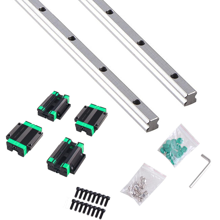 Linearführung 2 Stücke HGR20 300mm Linearschiene mit 4 Stücke HGW20CC Lagerblöcken für DIY 3D Drucke