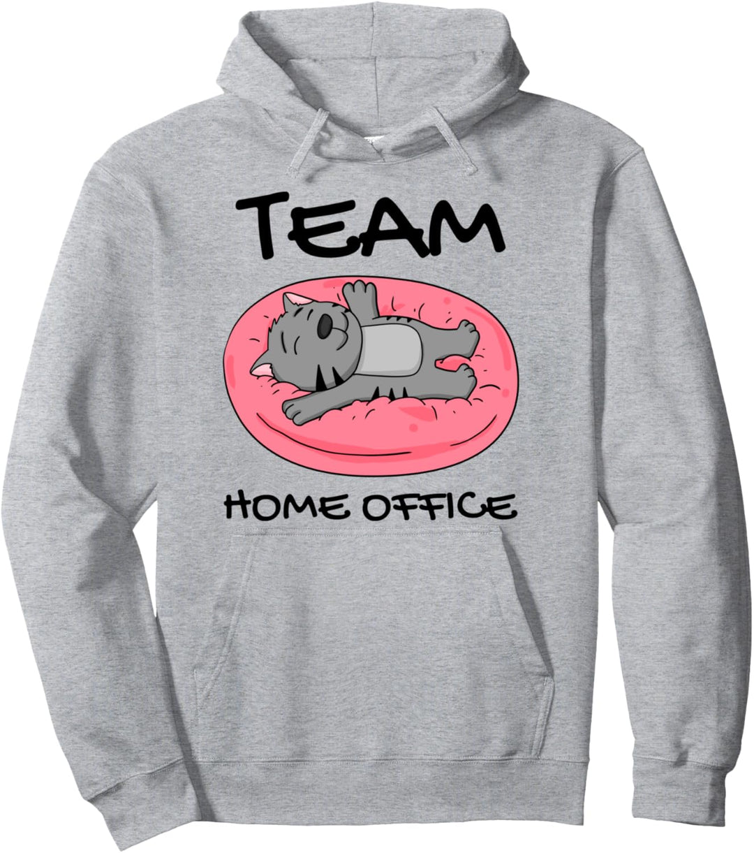Home Office Katze lustig Beruf Arbeiten Heimarbeit Pullover Hoodie