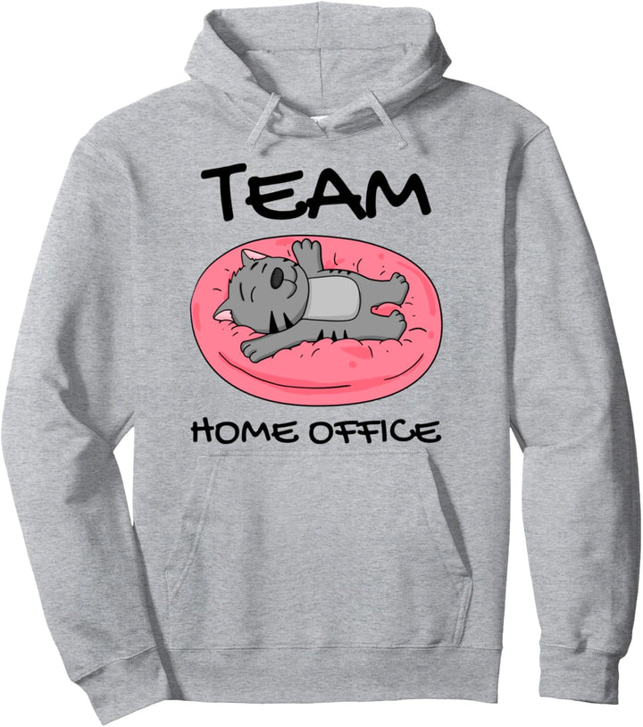 Home Office Katze lustig Beruf Arbeiten Heimarbeit Pullover Hoodie