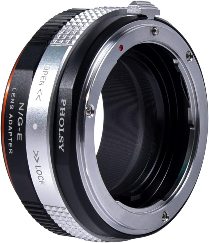 PHOLSY Kompatibel mit Nikon G auf Sony E, Nikon F auf Sony E Objektivadapter für Nikon F (G-Type) Mo