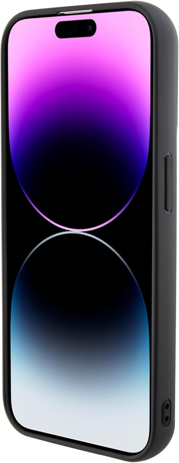CG Movie Karl Lagerfeld Schutzhülle für iPhone 15 Pro Max, Saffiano-Leder, Schwarz, Schwarz