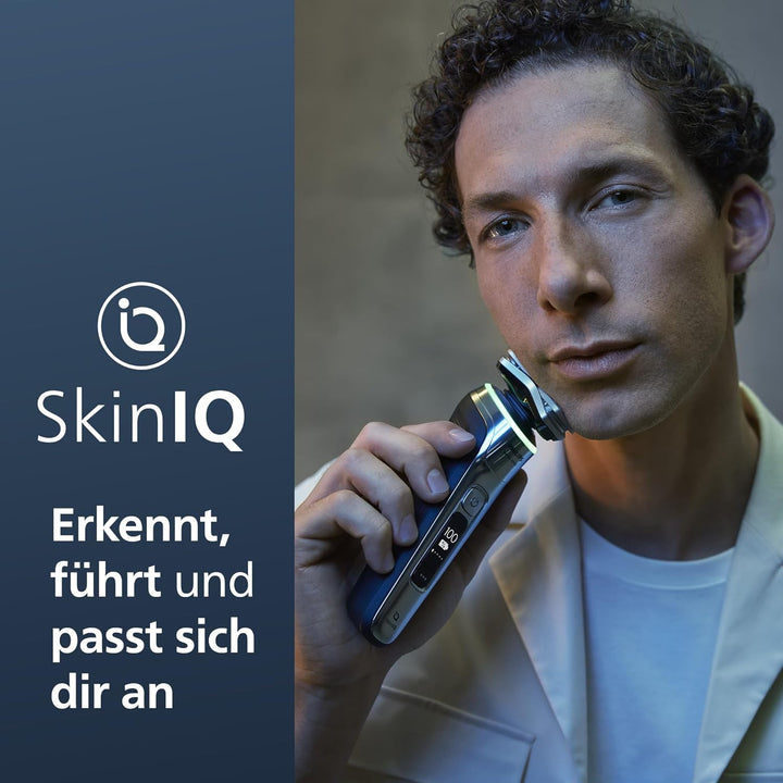 Philips Shaver S9000 – Elektrischer Nass- & Trockenrasierer für Männer in Chromsilber mit Lift & Cut