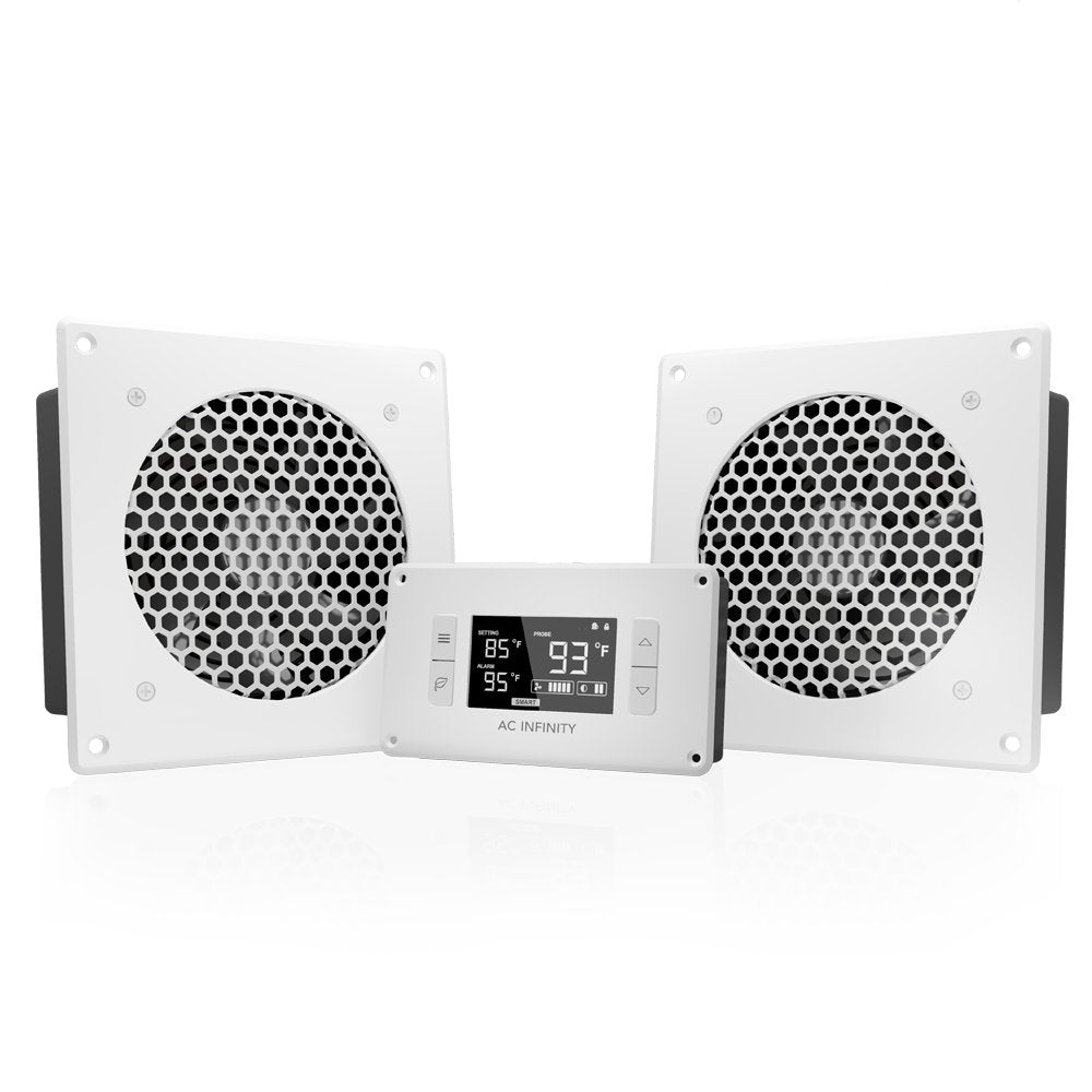 AC Infinity AIRPLATE T8 Weiss, Leise Kühlung Dual-Fan System 15,2 cm mit Thermostat Kontrolle, für H