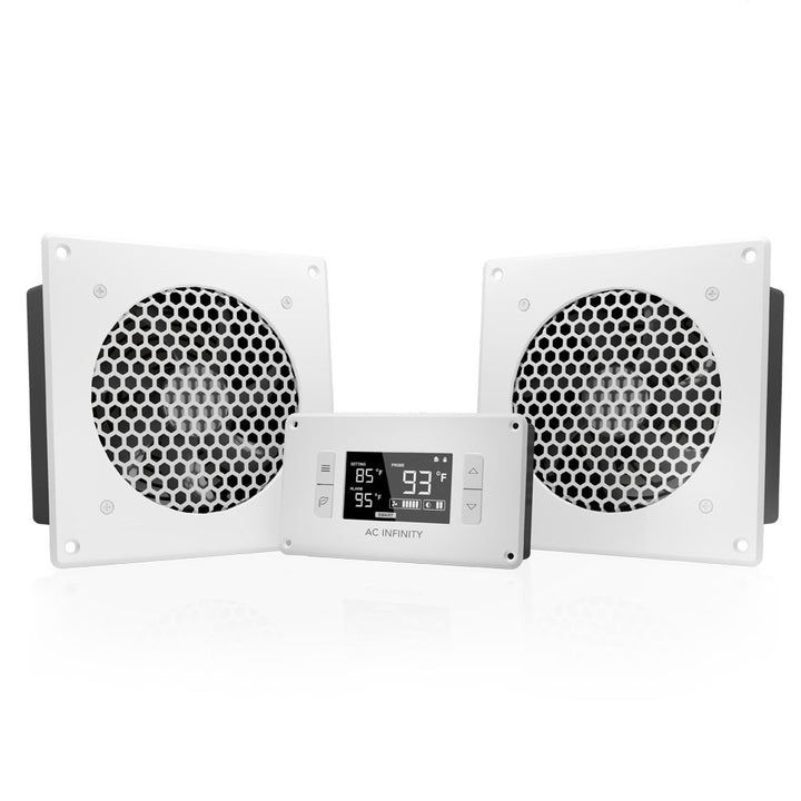 AC Infinity AIRPLATE T8 Weiss, Leise Kühlung Dual-Fan System 15,2 cm mit Thermostat Kontrolle, für H