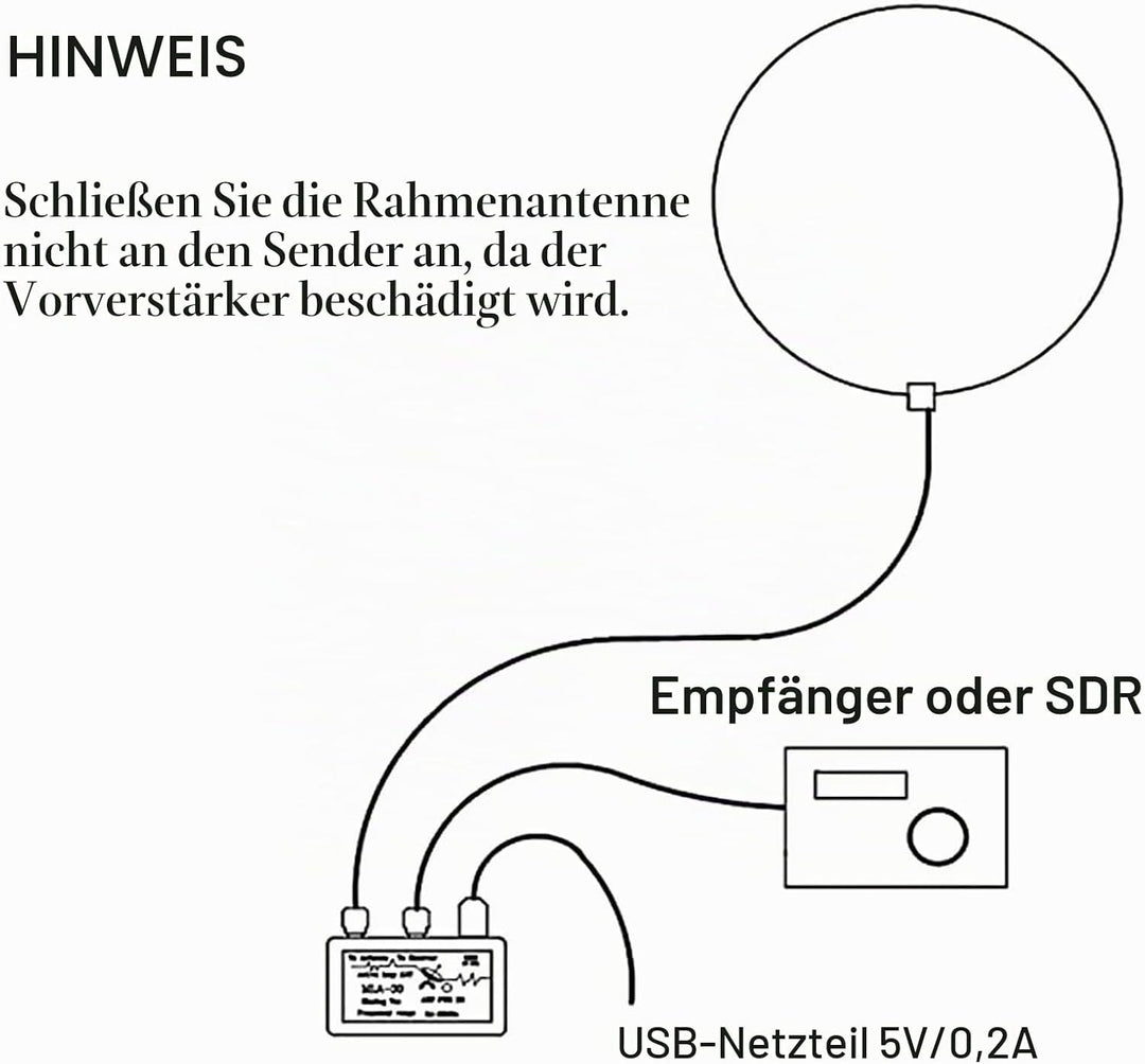 AURSINC MLA-30+ Tragbareraktiver Schlingenantenne 50 kHz–30 MHz mit 10 m Langer Speiseleitung, für H
