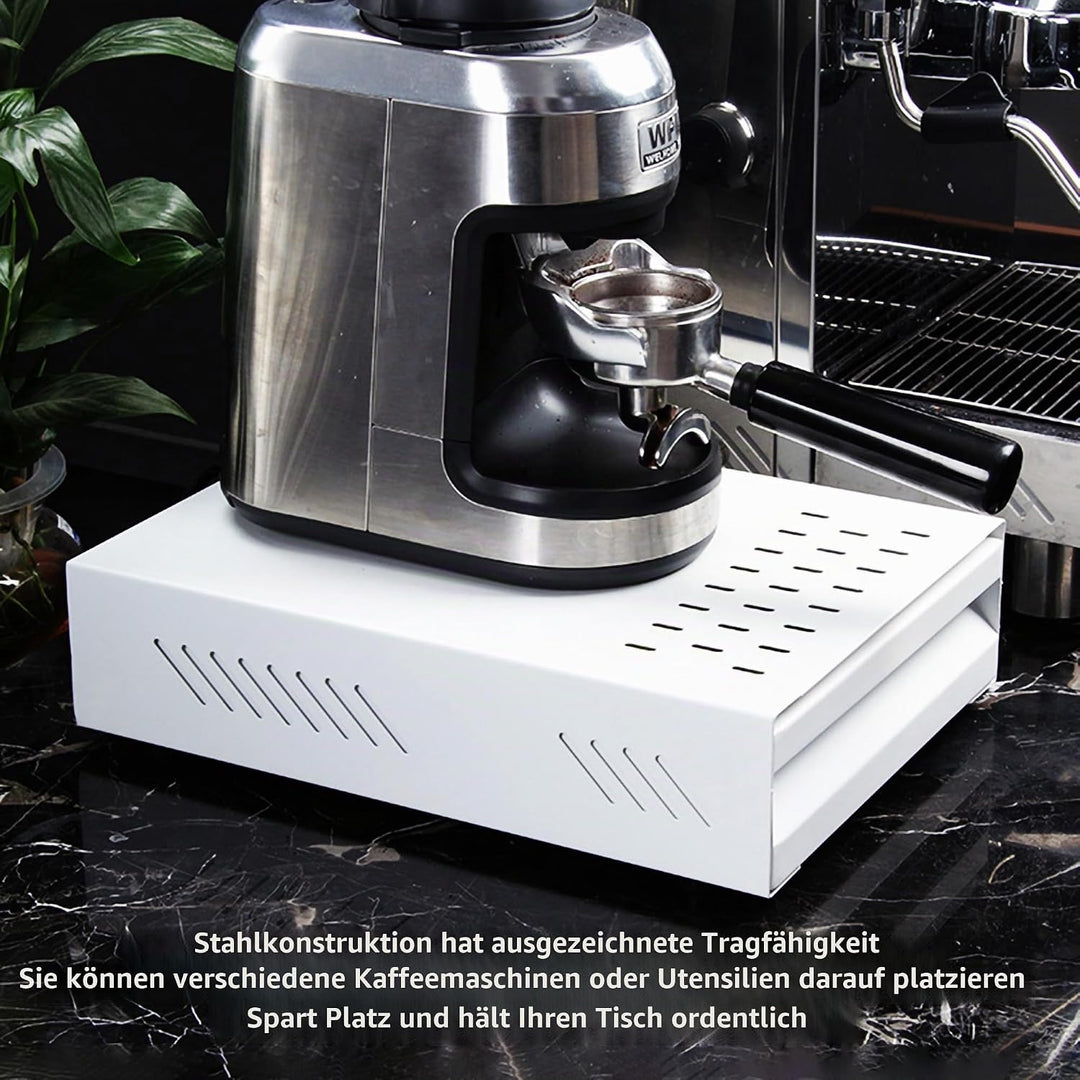 Coffee Knock Box Espresso Knocker Schublade Weiss, Weiss