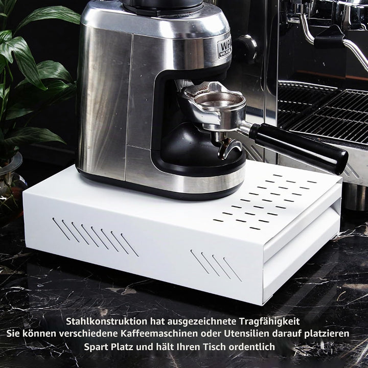 Coffee Knock Box Espresso Knocker Schublade Weiss, Weiss