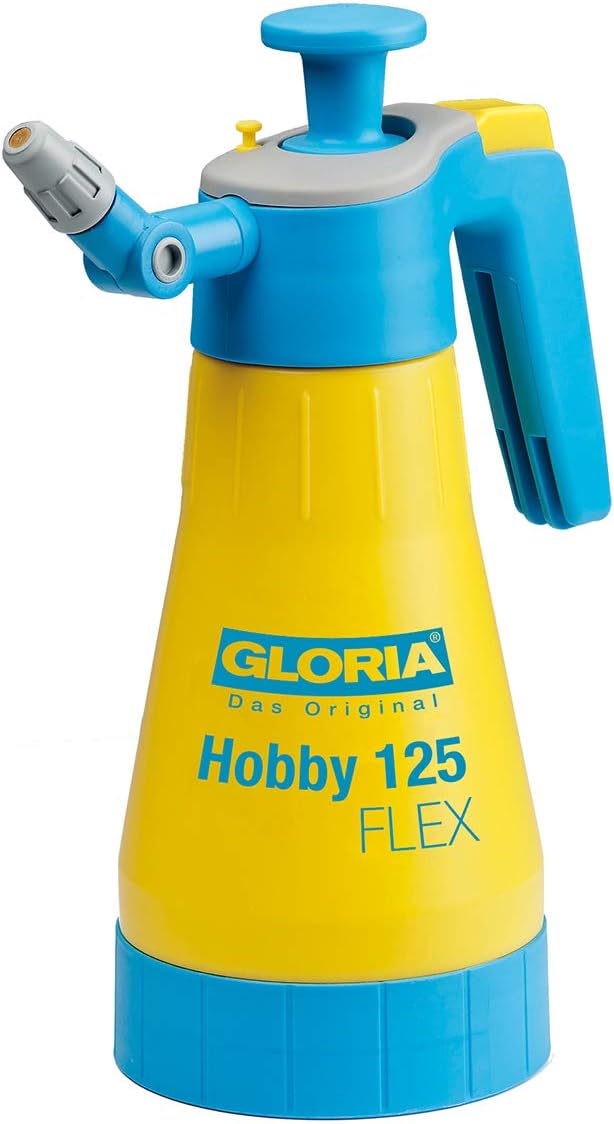 GLORIA Drucksprüher Hobby 125 FLEX | 1,25 L Sprühflasche | Gartenspritze/Handsprüher mit flexibler L