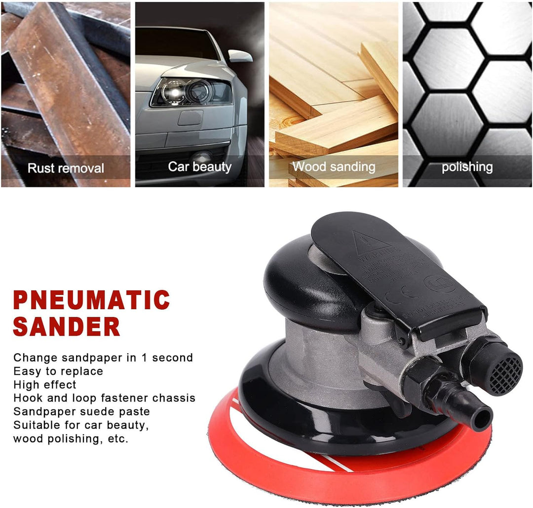Pneumatische Schleifmaschine Luftbetriebener Schleifer Vibrationsarme Schleifpapiermaschine Wachs En