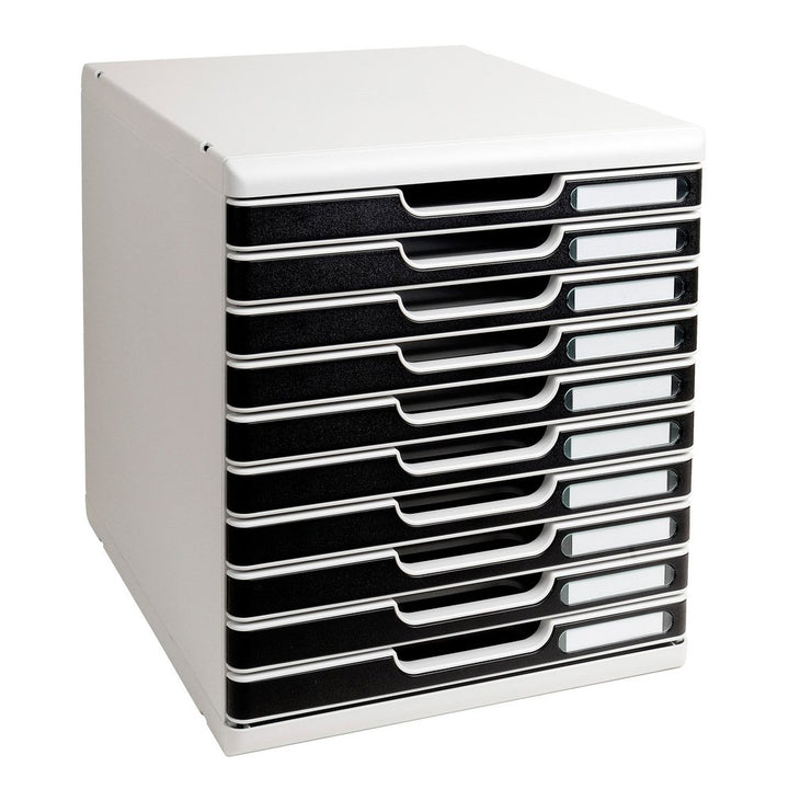 Exacompta 302014D Modulo Ablagebox, 350 x 288 x 320 mm, mit 10 Schubladen, ideal für Dokumente DIN A