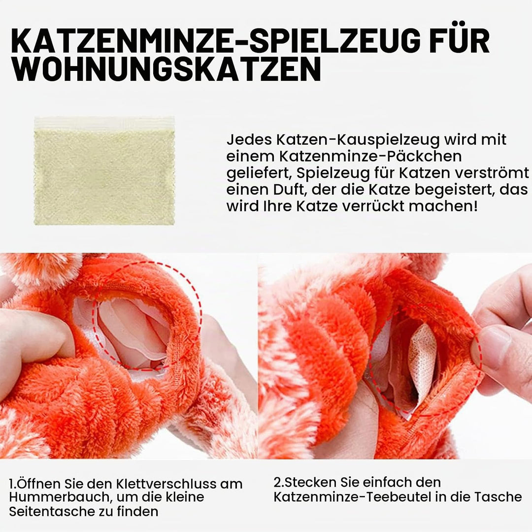 SLE Interaktive Beweglicher Hummer Spielzeug für Katzen, Bewegung aktiviert bewegende Katze Spielzeu