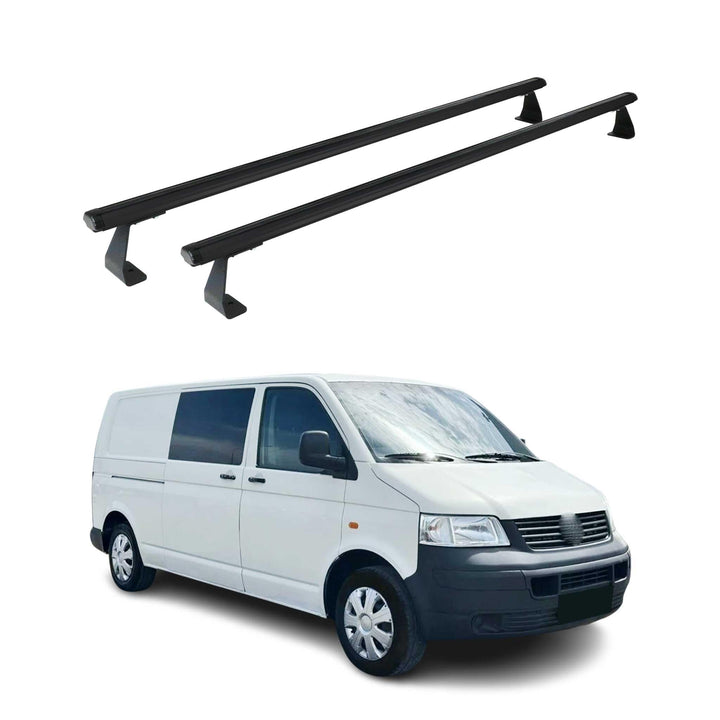OMAC Dachträger Gepäckträger Relingträger kompatibel mit VW Caravelle T5 2003-2015 Alu Schwarz T5 Ca