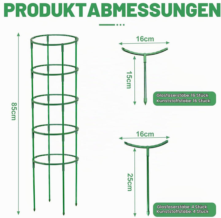 Tomaten Rankhilfe, Bis Zu 85 cm Hohe Rankhilfe Gurken Mit Verstellbarer Höhe, Unbegrenztes Spleissen