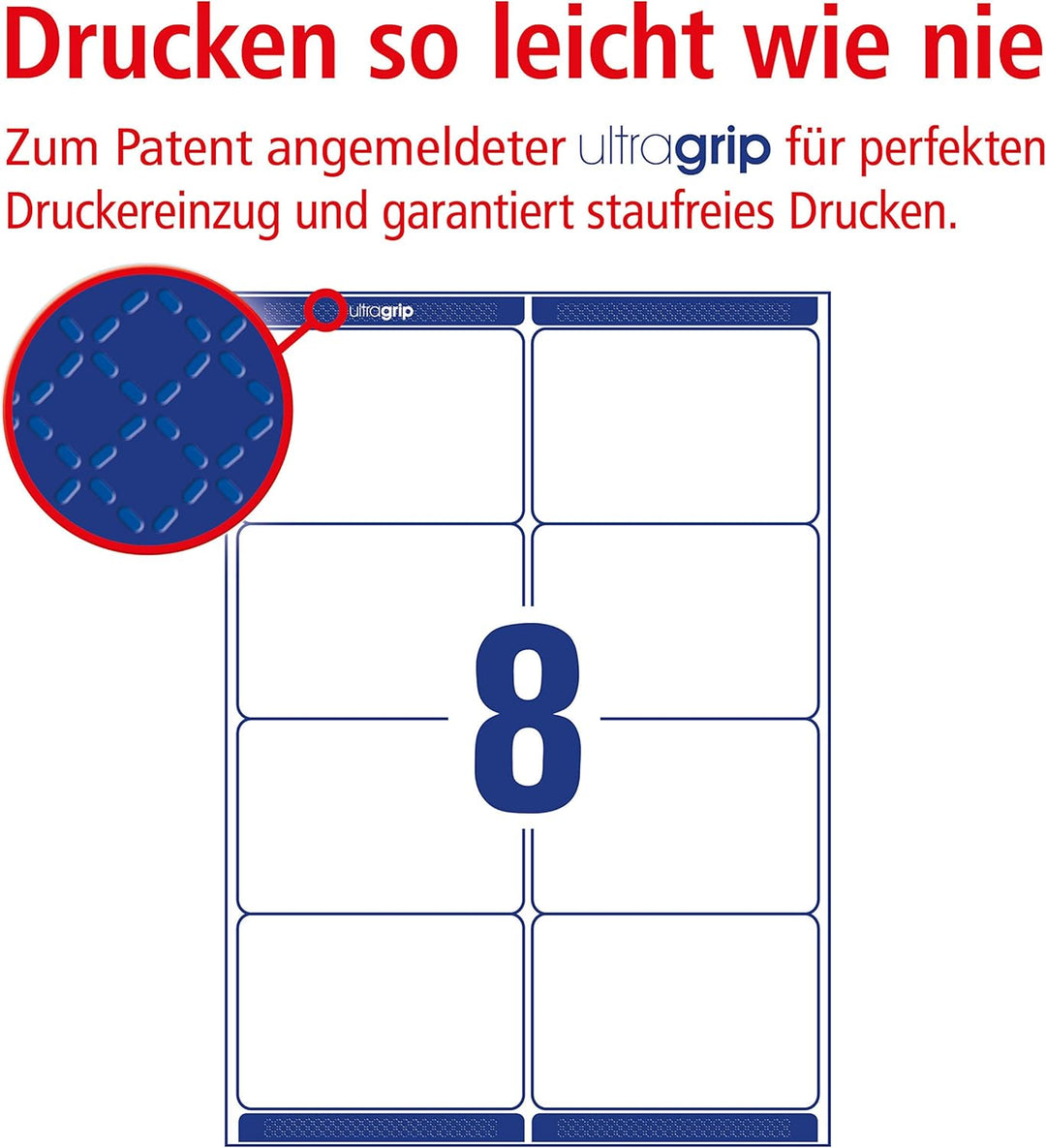 AVERY Zweckform L7165-250 Versandetiketten/Versandaufkleber (2.000 Etiketten mit ultragrip, 99,1x67,