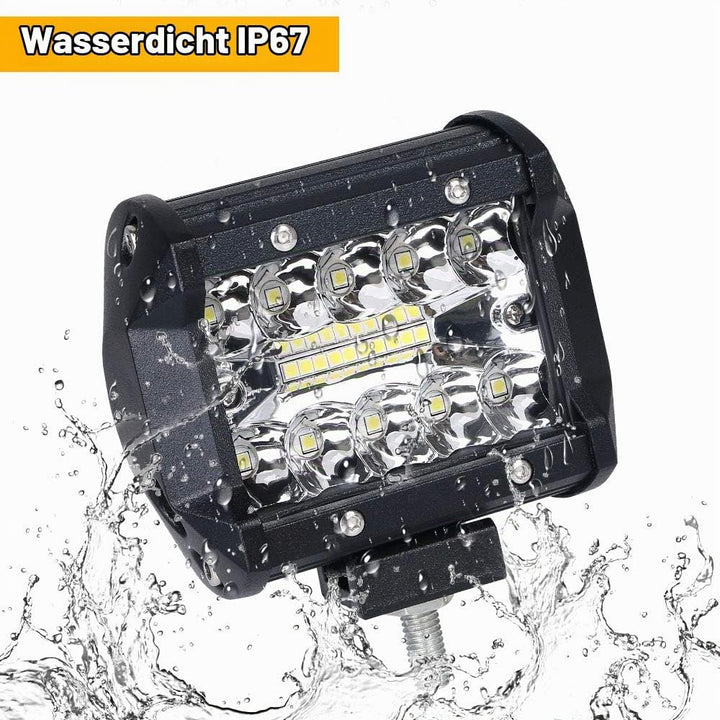 URAQT LED Arbeitsscheinwerfer, Scheinwerfer LED Auto, 2x60W Zusatzscheinwerfer, Flutlicht Wasserdich