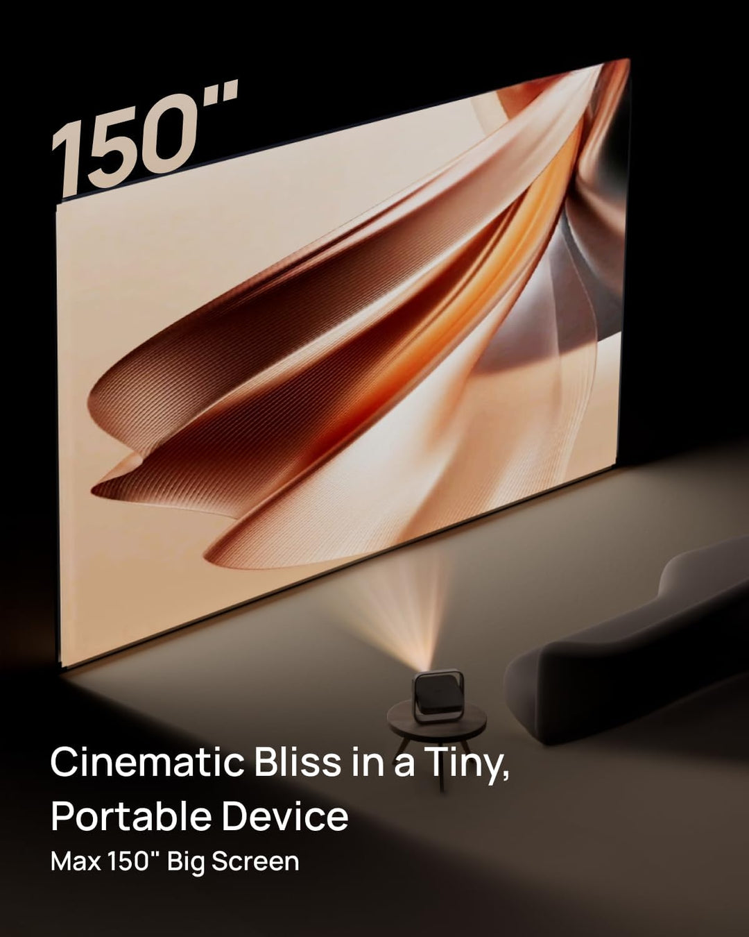 XGIMI Elfin Flip, 1080P Tragbarer Beamer, DLP Projektor, Lizenziertes Netflix, Integrierter Verstell